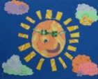 Fabric Collage Sample on "summer" theme -- 4th-6th Graders
